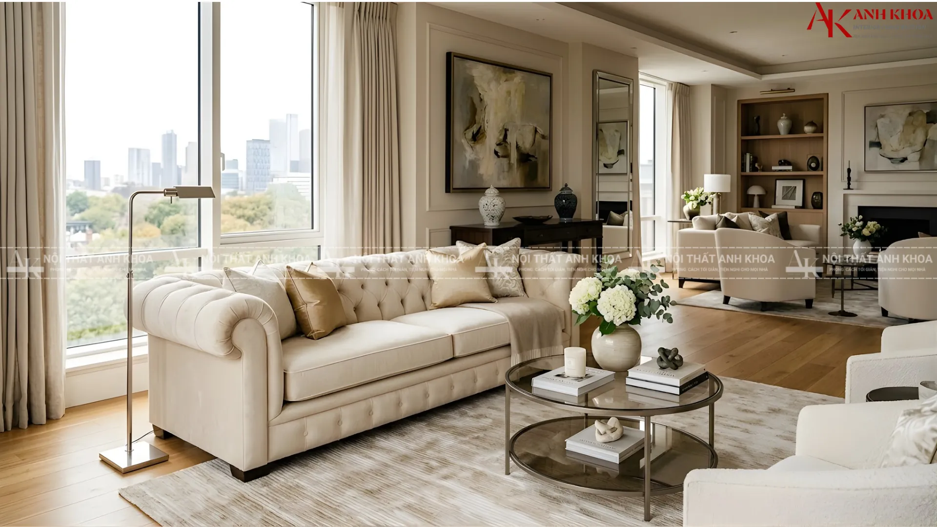 Điểm nhấn phòng khách với chiếc Sofa Tân cổ điển Điểm nhấn phòng khách với chiếc Sofa Tân cổ điển