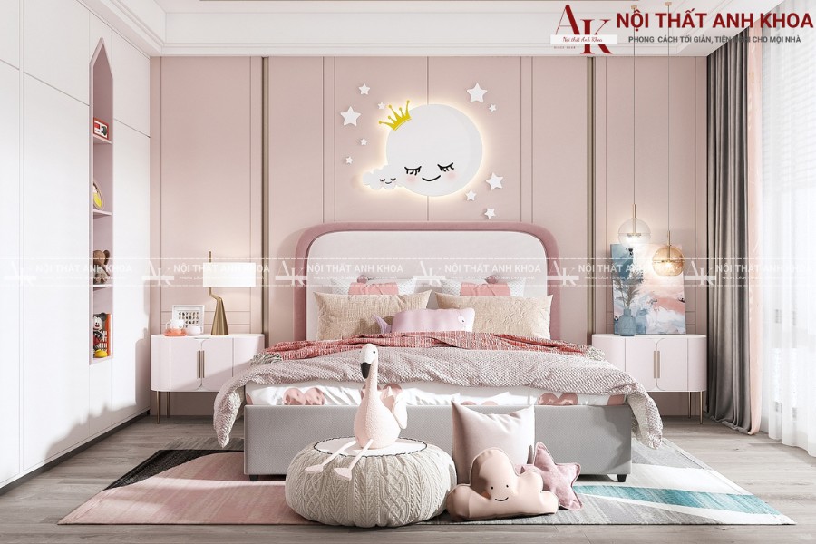 Mẫu thiết kế phòng ngủ cho bé gái đẹp hoàn hảo Mẫu thiết kế phòng ngủ cho bé gái đẹp hoàn hảo