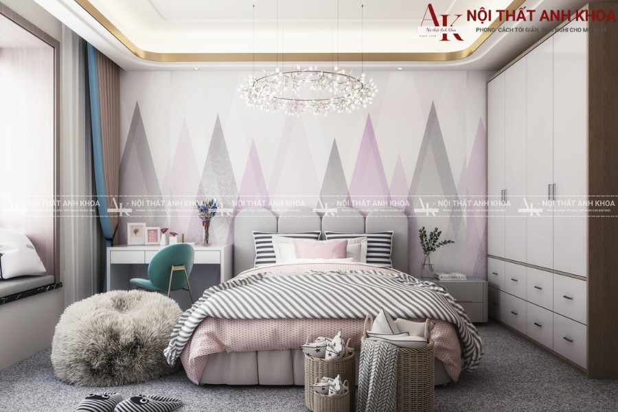 Mẫu thiết kế phòng ngủ cho bé gái đẹp hoàn hảo Mẫu thiết kế phòng ngủ cho bé gái đẹp hoàn hảo