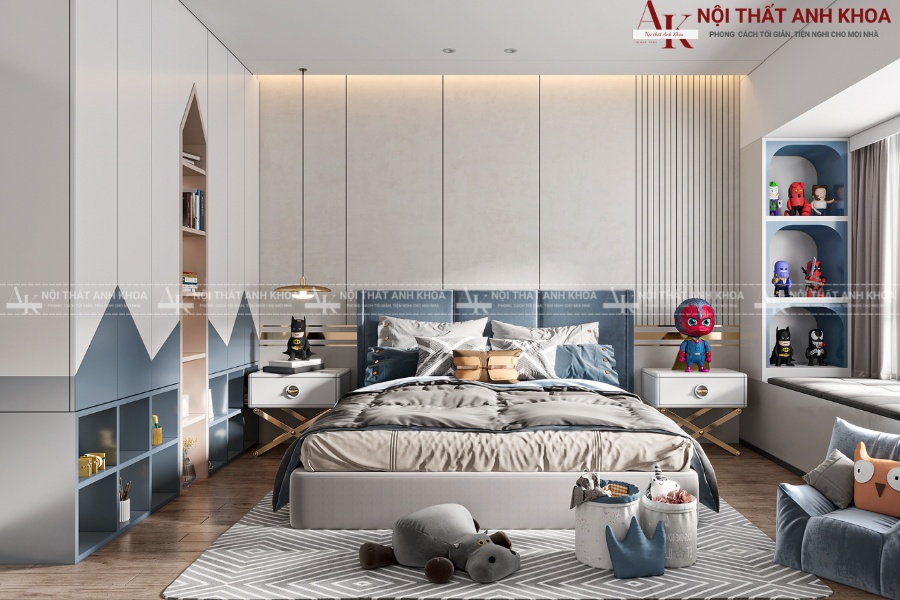 Mẫu thiết kế phòng ngủ cho bé trai 15 tuổi Mẫu thiết kế phòng ngủ cho bé trai 15 tuổi