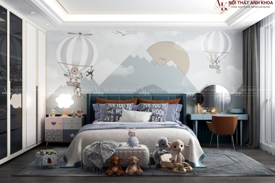 Mẫu thiết kế phòng ngủ cho bé trai sang trọng Mẫu thiết kế phòng ngủ cho bé trai sang trọng