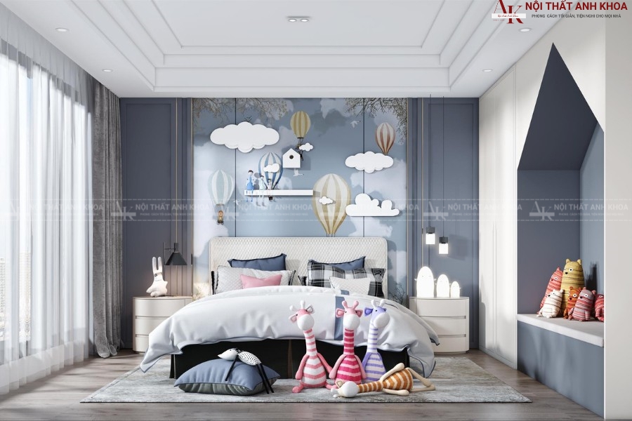 Mẫu thiết kế phòng ngủ cho bé trai sang trọng Mẫu thiết kế phòng ngủ cho bé trai sang trọng