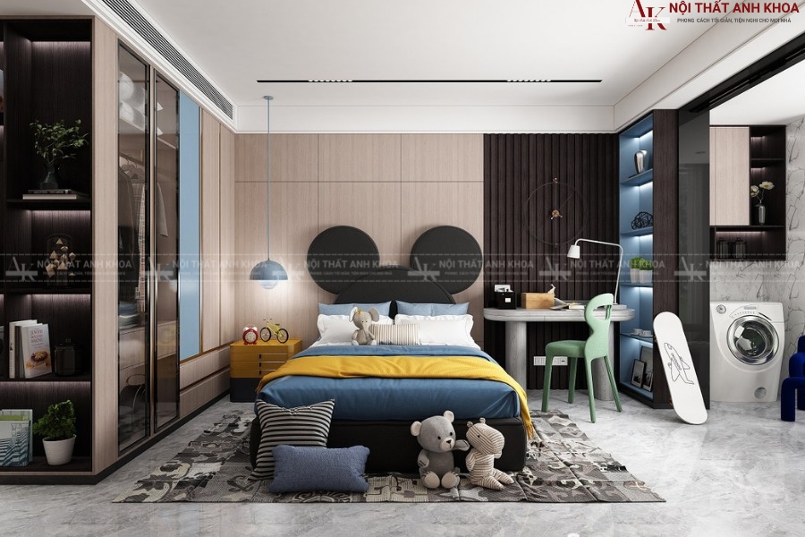 Mẫu thiết kế phòng ngủ cho bé trai sang trọng Mẫu thiết kế phòng ngủ cho bé trai sang trọng