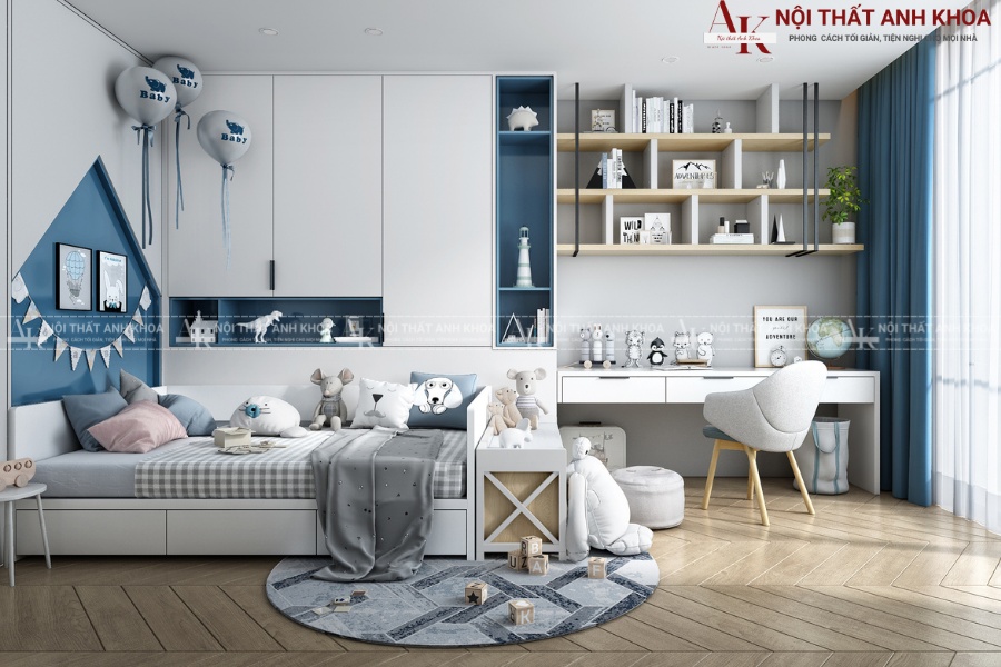 Mẫu thiết kế phòng ngủ trẻ em đẹp hiện đại Mẫu thiết kế phòng ngủ trẻ em đẹp hiện đại