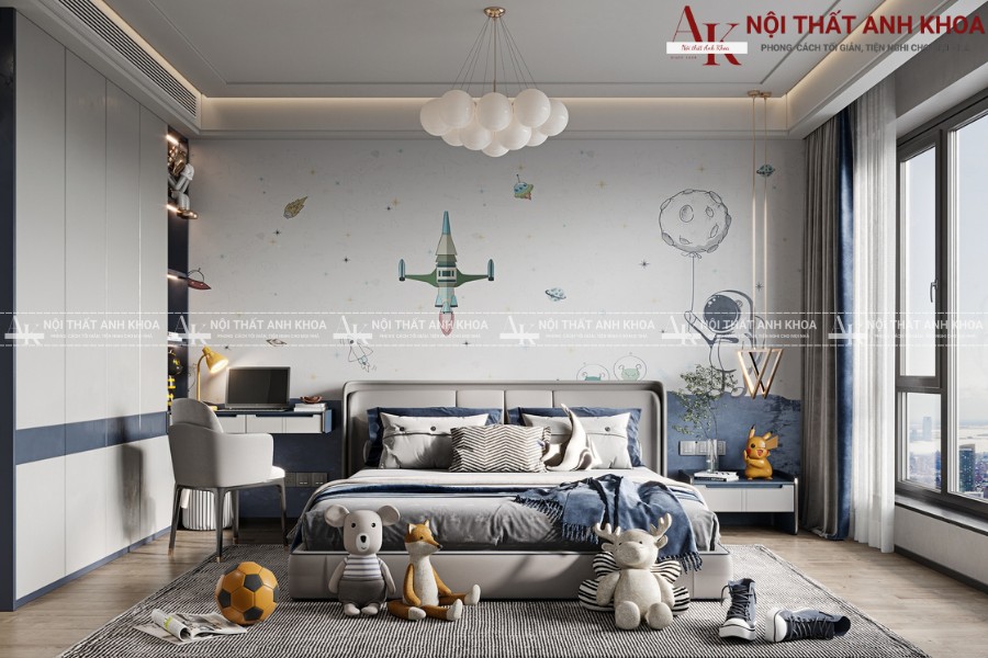 Mẫu thiết kế phòng ngủ trẻ em đẹp hiện đại Mẫu thiết kế phòng ngủ trẻ em đẹp hiện đại