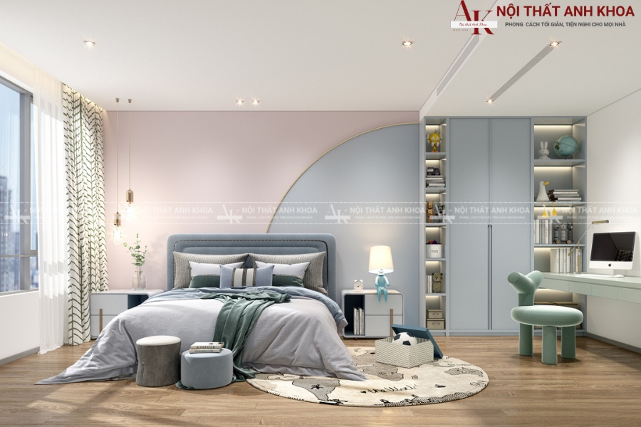 Mẫu thiết kế phòng ngủ trẻ em đẹp hiện đại Mẫu thiết kế phòng ngủ trẻ em đẹp hiện đại