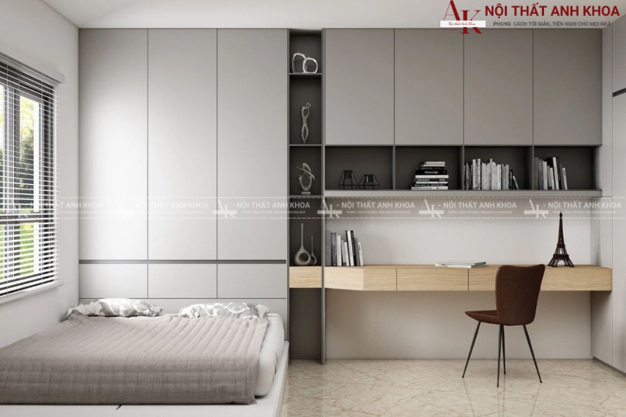 Mẫu tủ áo, bàn làm việc kết hợp giường ngủ Mẫu tủ áo, bàn làm việc kết hợp giường ngủ
