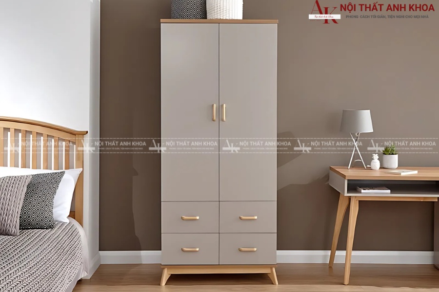 Mẫu tủ áo nhỏ 2 cánh mở truyền thống Mẫu tủ áo nhỏ 2 cánh mở truyền thống