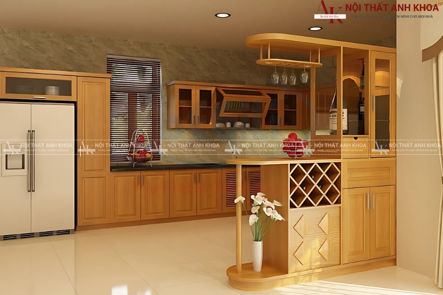 Tủ bếp gỗ tự nhiên hiện đại - Xu hướng thiết kế dẫn đầu Tủ bếp gỗ tự nhiên hiện đại - Xu hướng thiết kế dẫn đầu