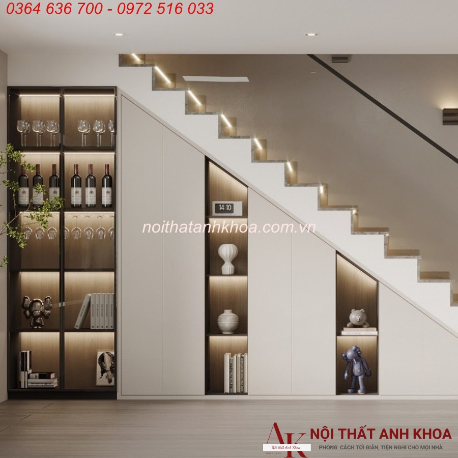 Mẫu Tủ Gầm Cầu Thang Kết Hợp Với Tủ Rượu Đẹp Hiện Đại Mẫu Tủ Gầm Cầu Thang Kết Hợp Với Tủ Rượu Đẹp Hiện Đại