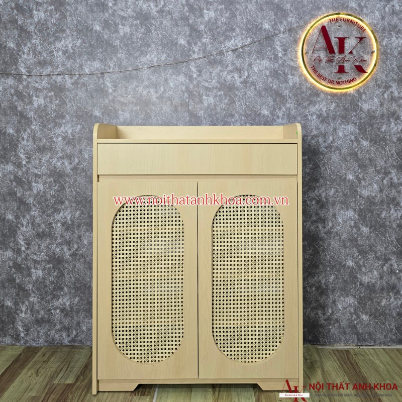 Mẫu Tủ Giày Đẹp Hiện Đại Gỗ MDF Cánh Đan Mây Mẫu Tủ Giày Đẹp Hiện Đại Gỗ MDF Cánh Đan Mây