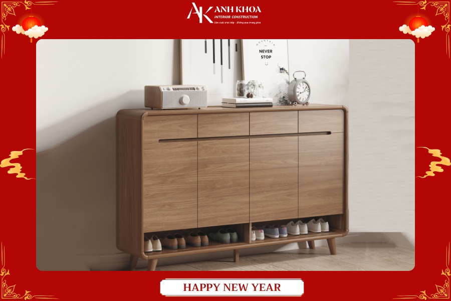 Tủ giày gỗ tự nhiên - Bền đẹp theo thời gian Tủ giày gỗ tự nhiên - Bền đẹp theo thời gian