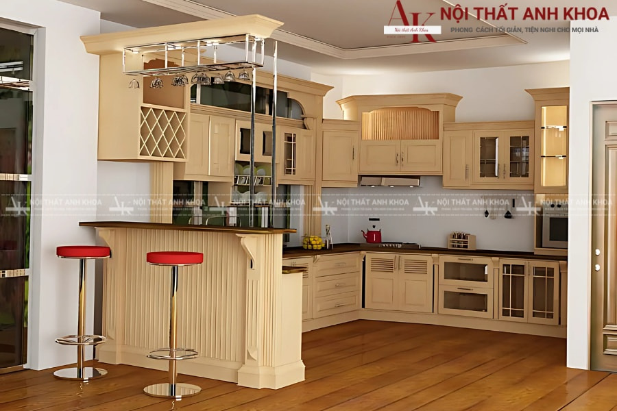 Mẫu tủ rượu quầy bar tân cổ điển Mẫu tủ rượu quầy bar tân cổ điển