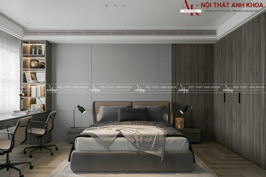 Nội thất phòng ngủ nhà ống đẹp cho vợ chồng trẻ Nội thất phòng ngủ nhà ống đẹp cho vợ chồng trẻ