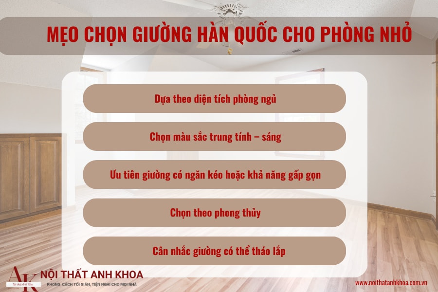 Mẹo chọn giường Hàn Quốc cho phòng nhỏ Mẹo chọn giường Hàn Quốc cho phòng nhỏ