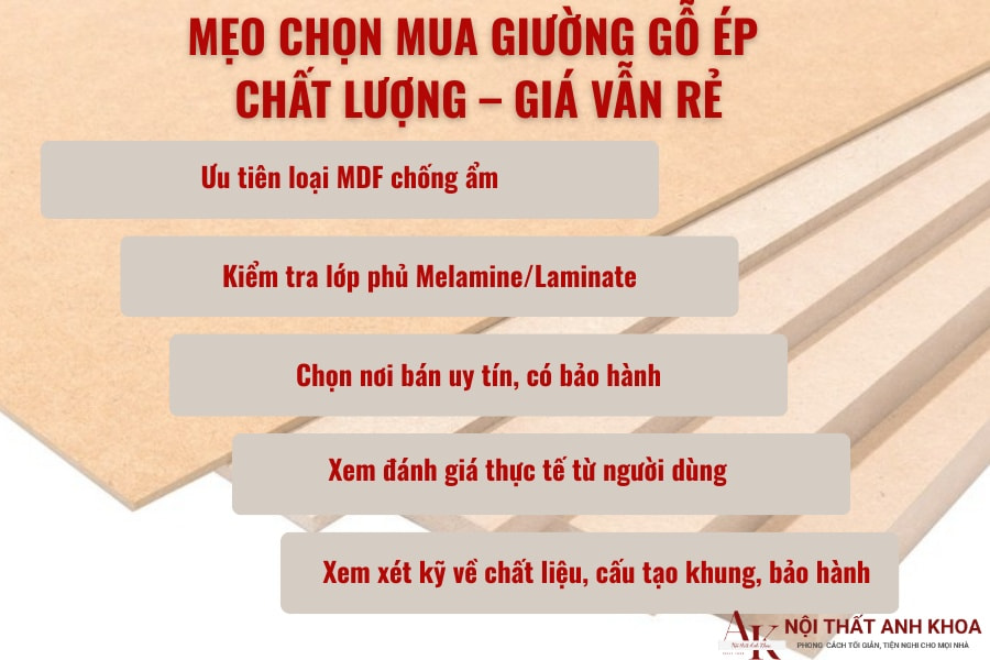 Mẹo chọn mua giường gỗ ép chất lượng – giá vẫn rẻ Mẹo chọn mua giường gỗ ép chất lượng – giá vẫn rẻ