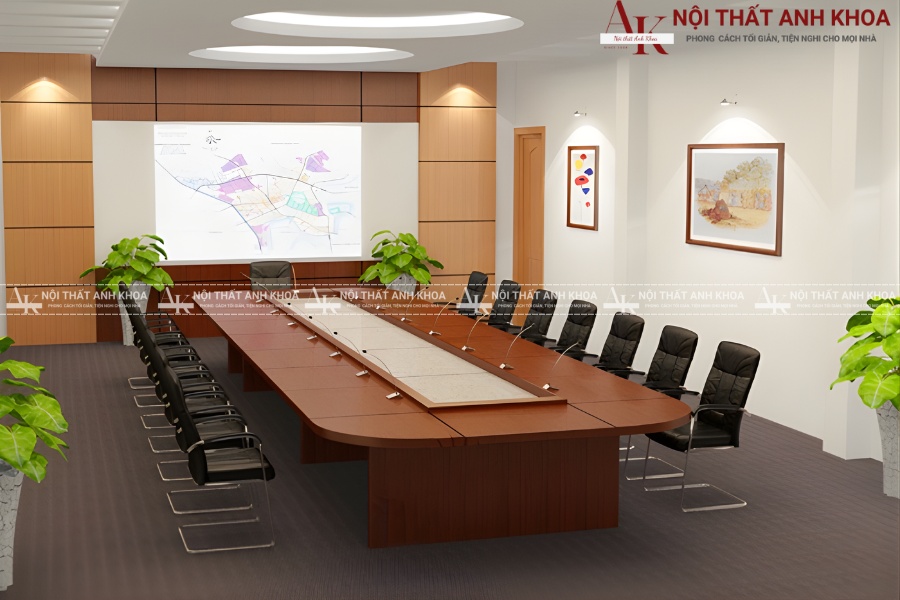 Bàn họp gỗ tự nhiên - Tinh tế từng chi tiết tại Anh Khoa  Bàn họp gỗ tự nhiên - Tinh tế từng chi tiết tại Anh Khoa