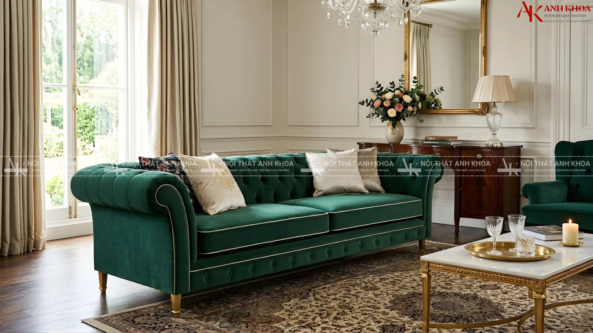 Sofa vải nhung cao cấp - Mềm mại, sang trọng Sofa vải nhung cao cấp - Mềm mại, sang trọng