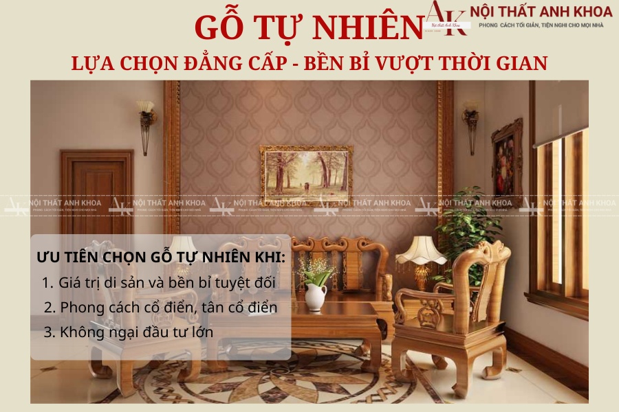 Gỗ tự nhiên trong nội thất - Đẳng cấp đến từ sự nguyên bản Gỗ tự nhiên trong nội thất - Đẳng cấp đến từ sự nguyên bản