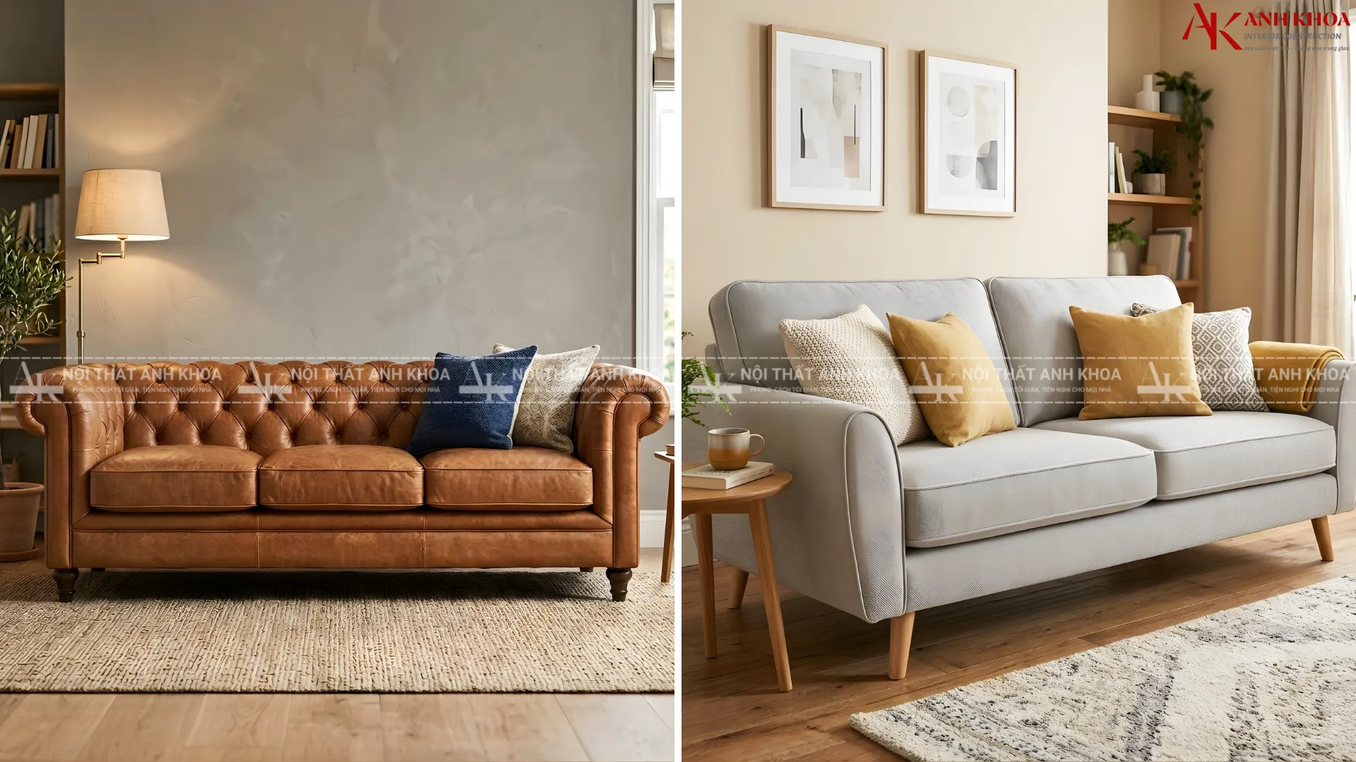 Sofa vải vỉ và da - Lựa chọn hoàn hảo cho mọi không gian Sofa vải vỉ và da - Lựa chọn hoàn hảo cho mọi không gian