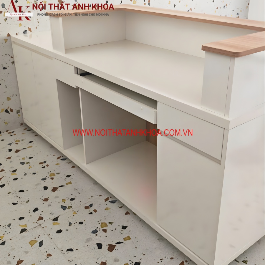 Bên trong chi tiết quầy thu ngân gỗ công nghiệp đẹp hiện đại Bên trong chi tiết quầy thu ngân gỗ công nghiệp đẹp hiện đại