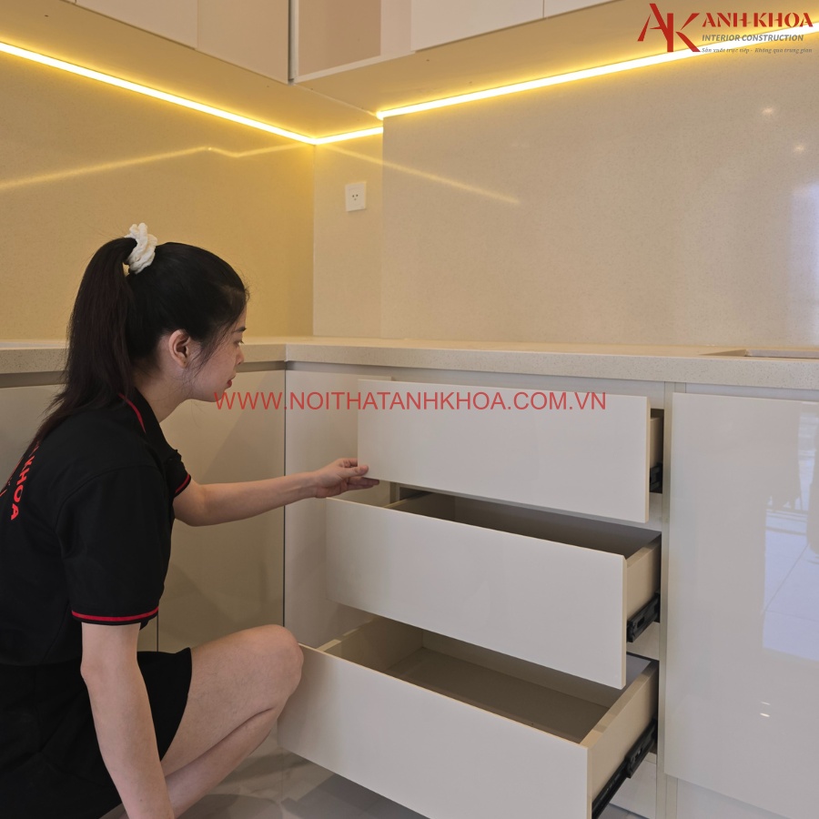 Ngăn kéo tủ bếp thông minh, thiết kế tinh tế Ngăn kéo tủ bếp thông minh, thiết kế tinh tế