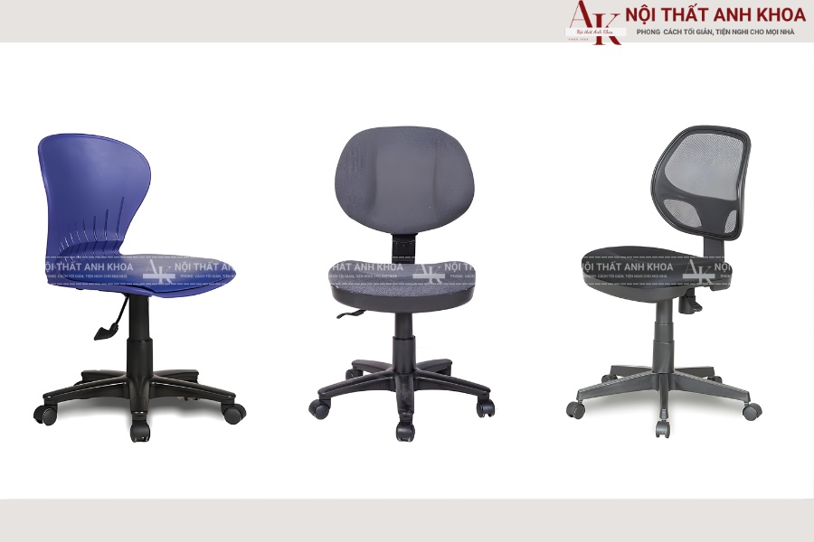 Mẫu ghế văn phòng không tay đang hot nhất năm 2025 Mẫu ghế văn phòng không tay đang hot nhất năm 2025