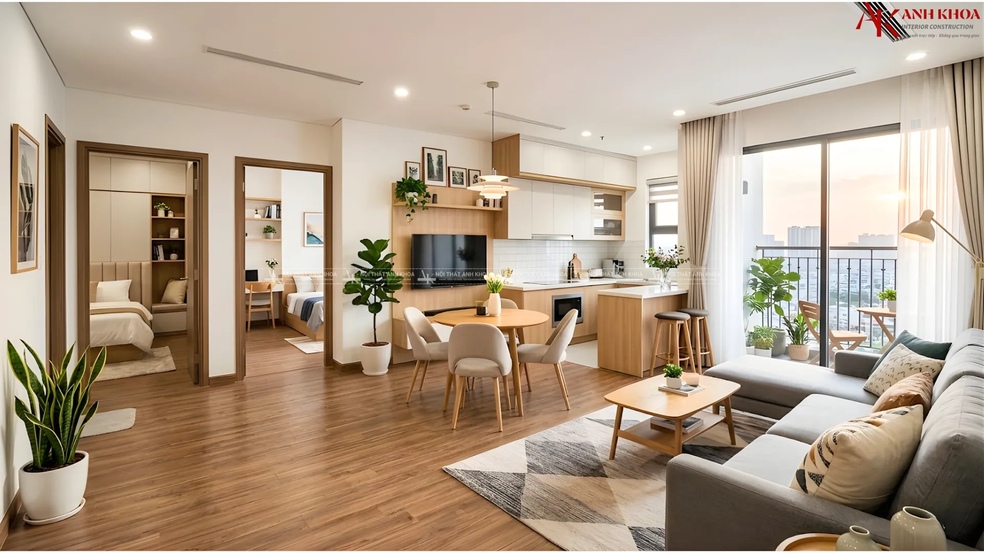 Ý tưởng thiết kế căn hộ 2 phòng ngủ đẹp không nên bỏ qua Ý tưởng thiết kế căn hộ 2 phòng ngủ đẹp không nên bỏ qua