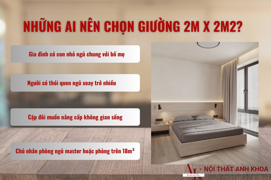 Những ai nên chọn giường 2m x 2m2? Những ai nên chọn giường 2m x 2m2?