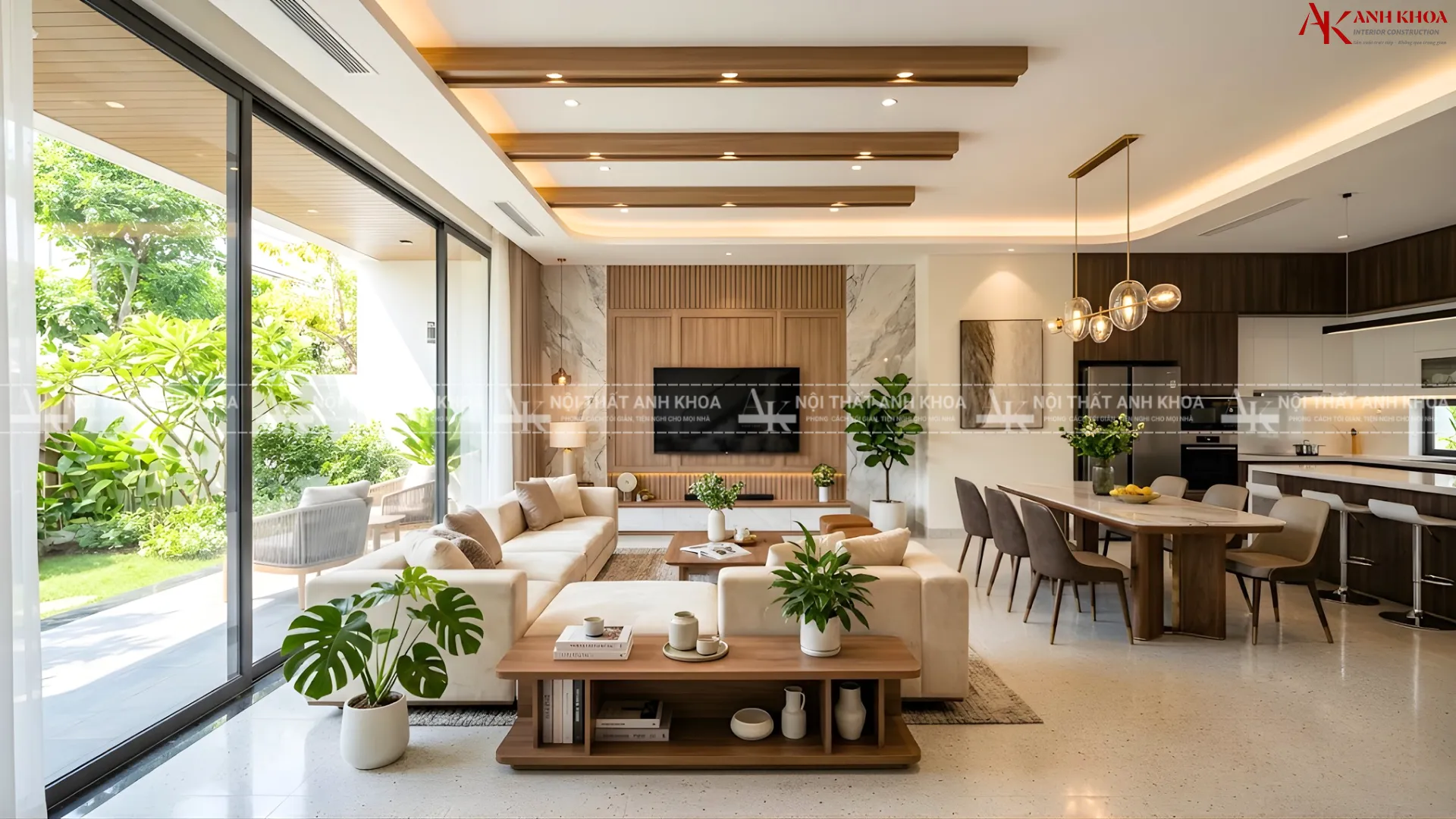 Thiết kế nội thất nhà trệt - Phong cách hiện đại, tinh tế Thiết kế nội thất nhà trệt - Phong cách hiện đại, tinh tế