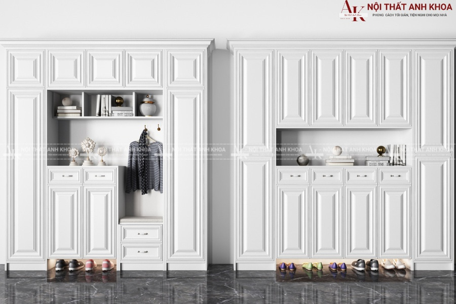Nội Thất Anh Khoa: Đồng hành cùng bạn kiến tạo không gian sống đẳng cấp với những mẫu tủ giày trắng tinh tế Nội Thất Anh Khoa: Đồng hành cùng bạn kiến tạo không gian sống đẳng cấp với những mẫu tủ giày trắng tinh tế