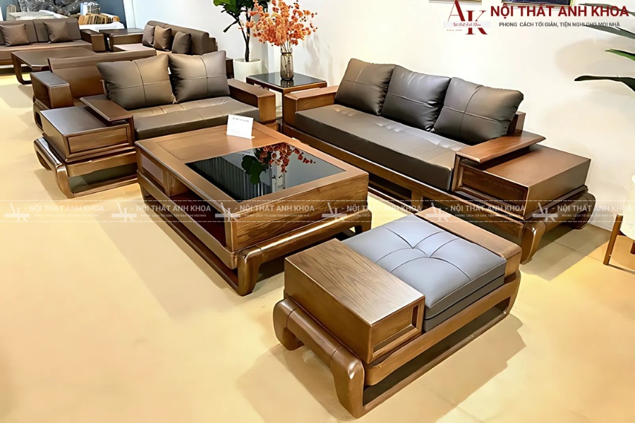 Bàn sofa gỗ sồi - Phong cách hiện đại Bàn sofa gỗ sồi - Phong cách hiện đại