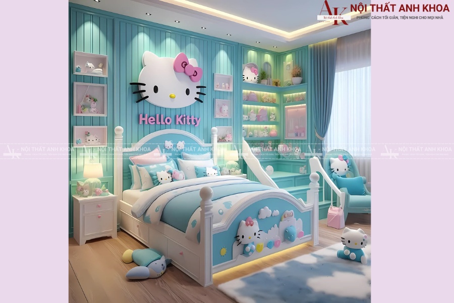 Mẫu trang trí phòng ngủ bé gái khiến bé gái thích mê Mẫu trang trí phòng ngủ bé gái khiến bé gái thích mê