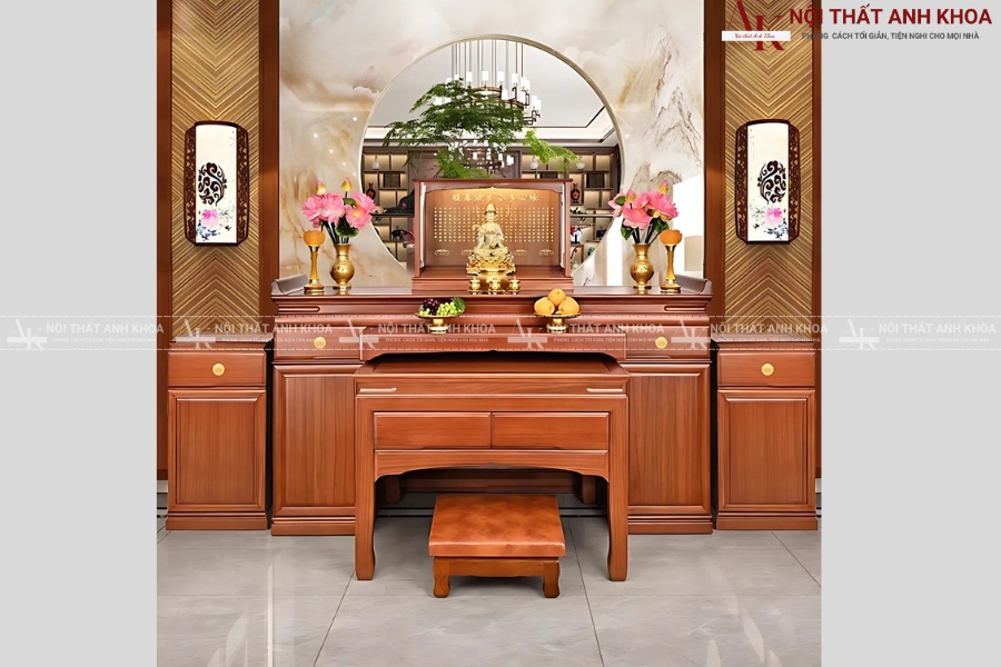 Mẫu bàn thờ phòng thờ riêng biệt, sang trọng Mẫu bàn thờ phòng thờ riêng biệt, sang trọng
