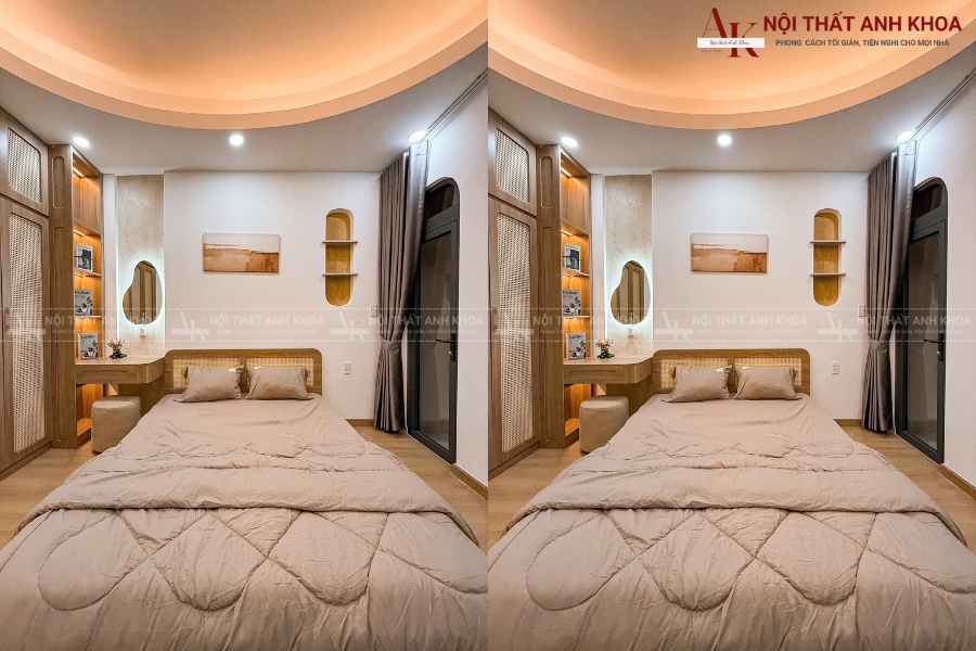 Giường ngủ gỗ công nghiệp tối giản, chắc chắn Giường ngủ gỗ công nghiệp tối giản, chắc chắn