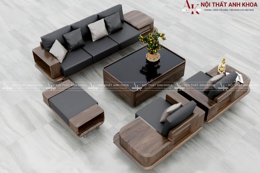 Bàn sofa gỗ óc chó cao cấp cho phòng khách biệt thự Bàn sofa gỗ óc chó cao cấp cho phòng khách biệt thự