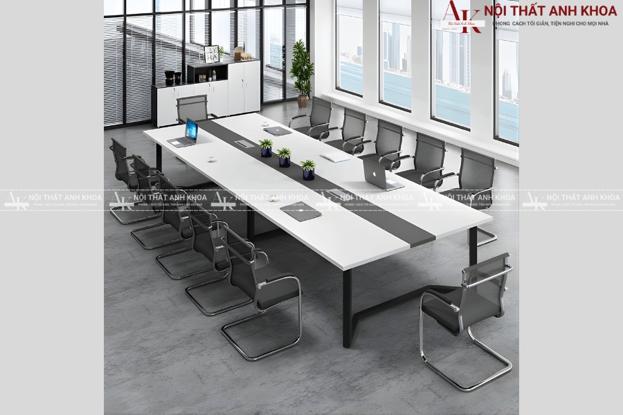 Bàn họp gỗ công nghiệp hiện đại - Tăng tính thẩm mỹ cho phòng họp Bàn họp gỗ công nghiệp hiện đại - Tăng tính thẩm mỹ cho phòng họp