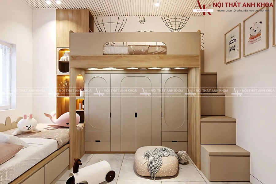 Mẫu phòng ngủ cho 2 bé trai gái đẹp hiện đại Mẫu phòng ngủ cho 2 bé trai gái đẹp hiện đại