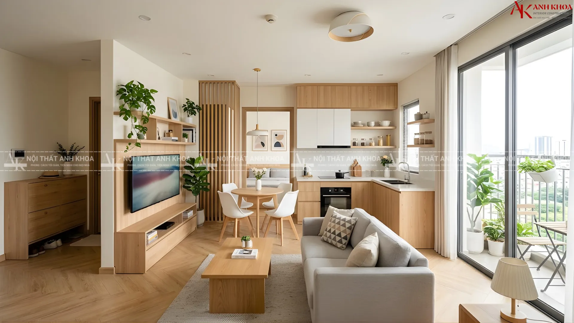 Trang trí chung cư 50m2 chuẩn Bắc Âu - Tinh tế, nhẹ nhàng Trang trí chung cư 50m2 chuẩn Bắc Âu - Tinh tế, nhẹ nhàng