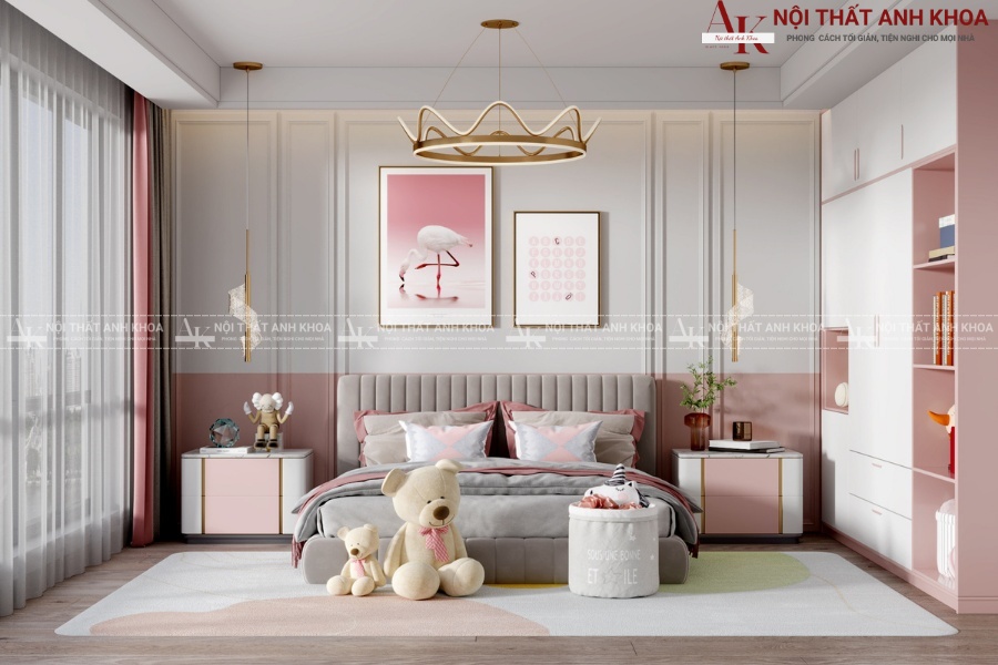 Tận dụng không gian nhỏ trong phòng ngủ bé gái Tận dụng không gian nhỏ trong phòng ngủ bé gái