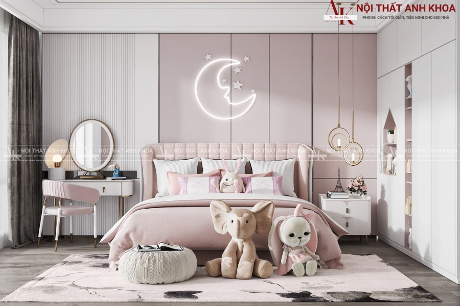 Phòng ngủ bé gái nhỏ xinh nhưng đầy đủ tiện nghi Phòng ngủ bé gái nhỏ xinh nhưng đầy đủ tiện nghi