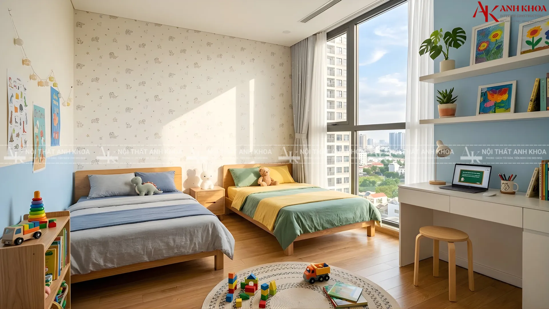 Phòng ngủ trẻ em chung cư - Hiện đại, tinh tế Phòng ngủ trẻ em chung cư - Hiện đại, tinh tế