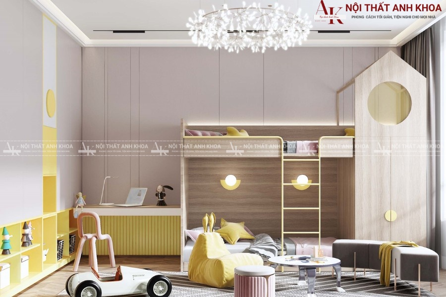 Mẫu phòng ngủ 2 bé trai đẹp - Phù hợp nhà phố Mẫu phòng ngủ 2 bé trai đẹp - Phù hợp nhà phố