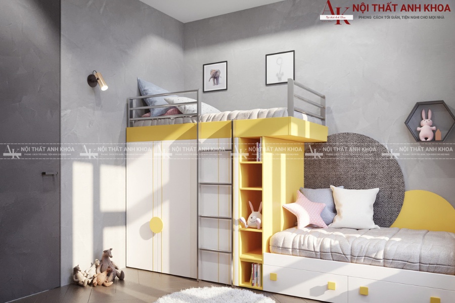 Phòng ngủ 2 bé trai đẹp - Thiết kế đa chức năng Phòng ngủ 2 bé trai đẹp - Thiết kế đa chức năng
