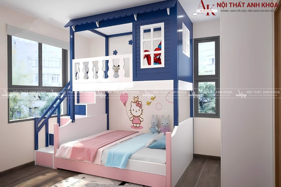 Giải pháp nội thất cho bé trong phòng ngủ nhỏ Giải pháp nội thất cho bé trong phòng ngủ nhỏ