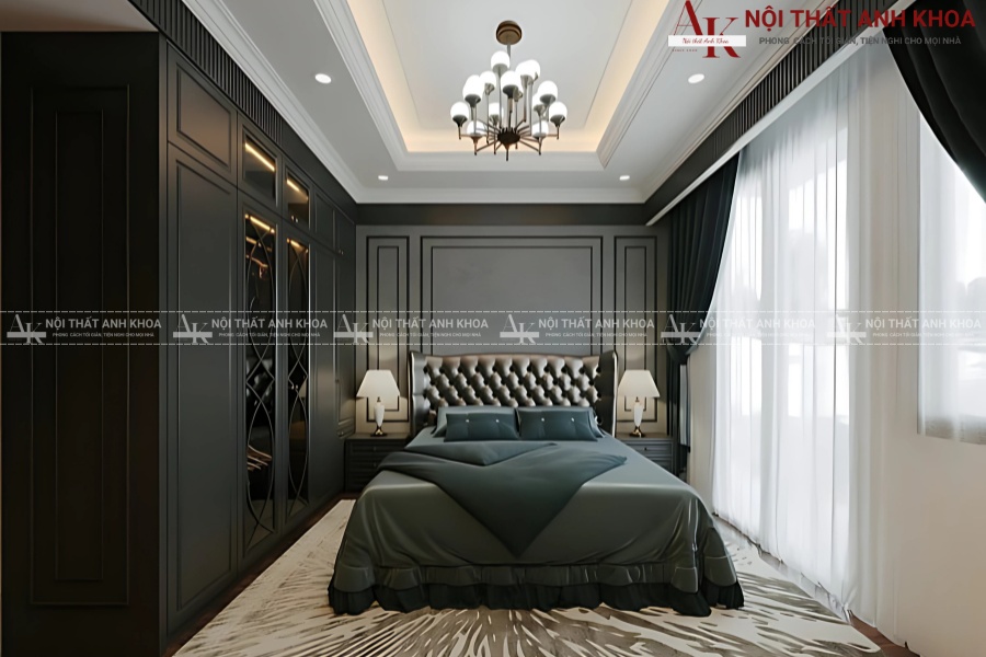 Thiết kế nội thất phòng ngủ 15m2 - Mang phong cách châu âu Thiết kế nội thất phòng ngủ 15m2 - Mang phong cách châu âu