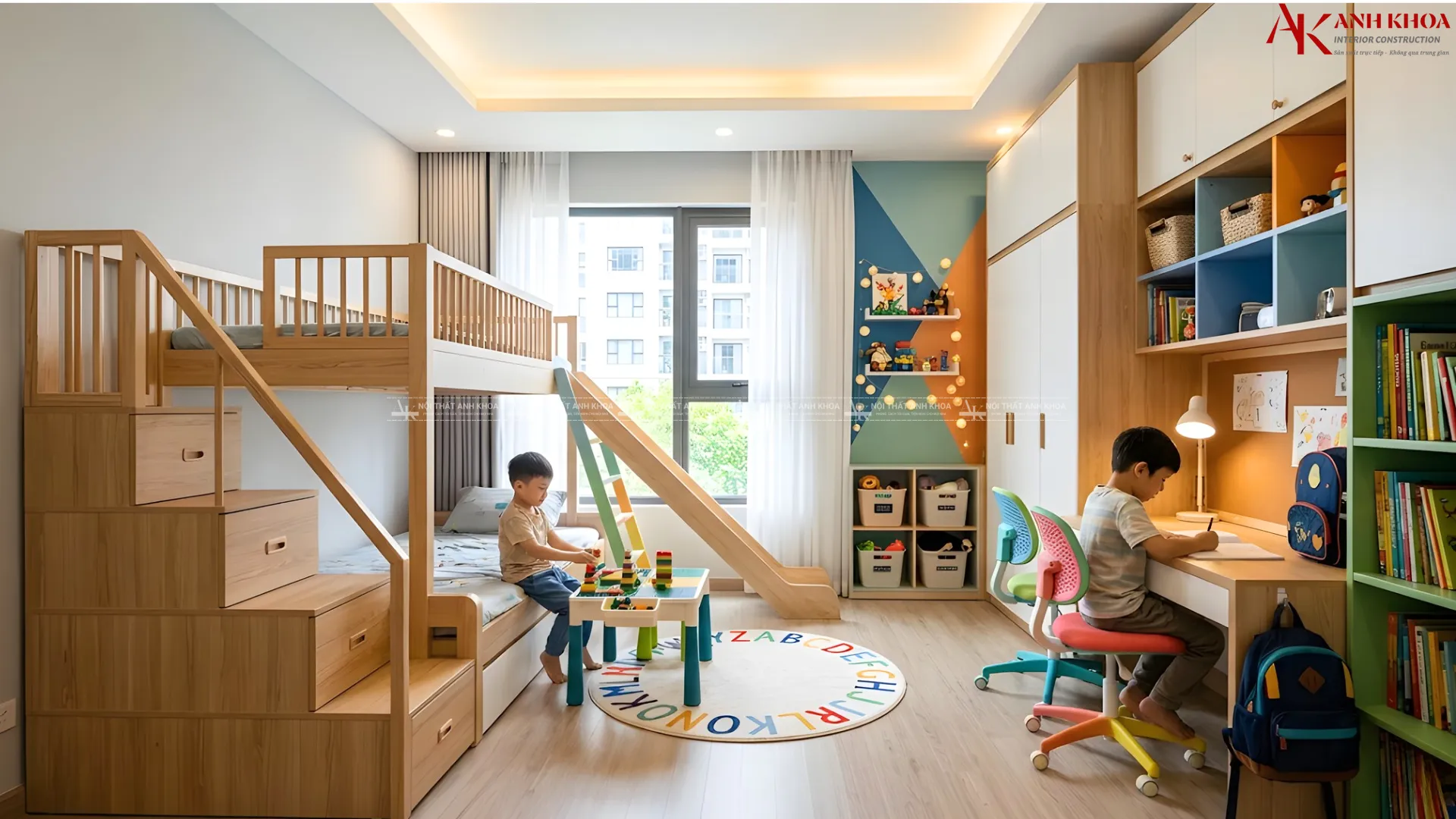 Thiết kế phòng ngủ cho bé đa năng - Sáng tạo, năng động Thiết kế phòng ngủ cho bé đa năng - Sáng tạo, năng động