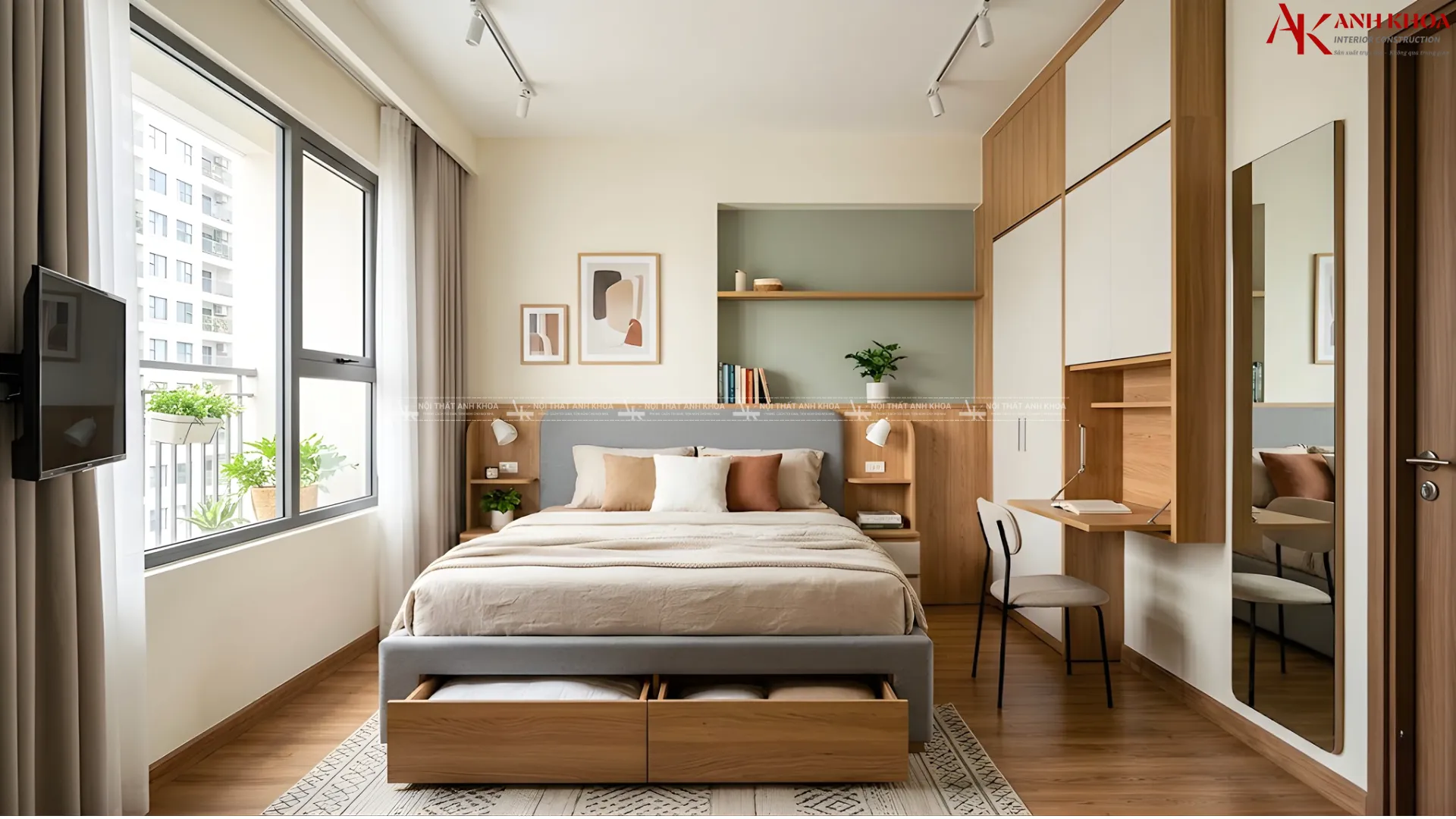 Mẫu căn hộ 70m2 2 phòng đẹp nhẹ nhàng, tinh tế Mẫu căn hộ 70m2 2 phòng đẹp nhẹ nhàng, tinh tế