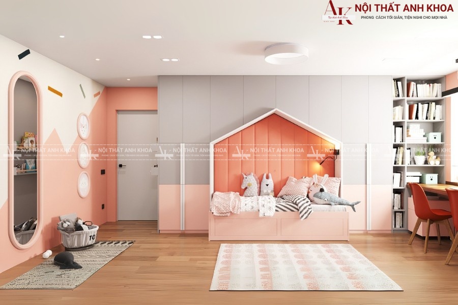 Không gian công chúa dễ thương cho bé gái Không gian công chúa dễ thương cho bé gái