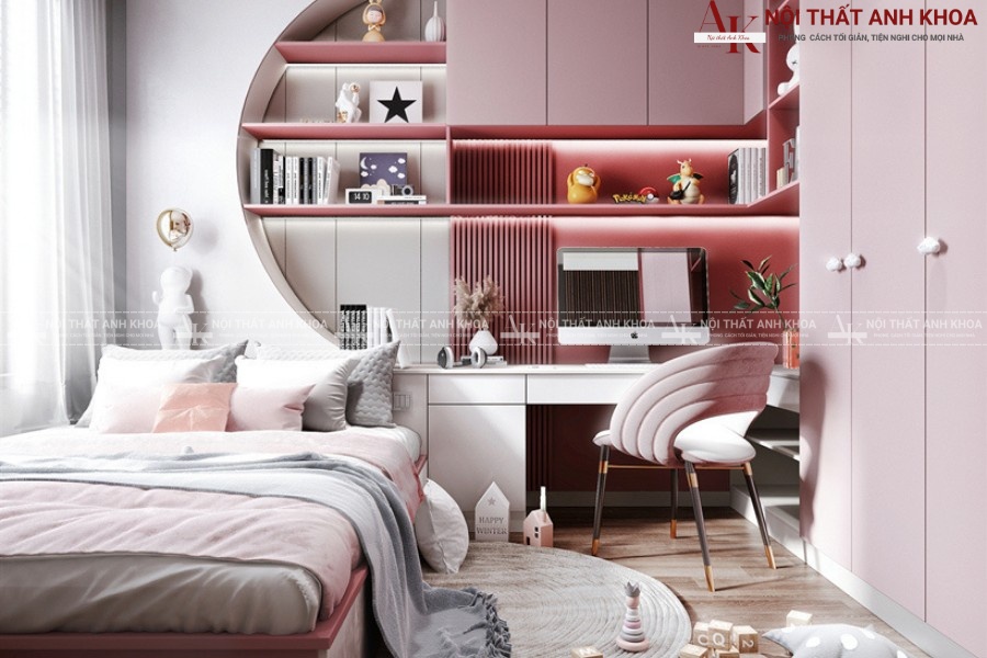 Trang trí phòng ngủ công chúa cho bé gái tinh tế Trang trí phòng ngủ công chúa cho bé gái tinh tế